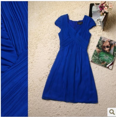 欧美大牌 2013小时代杨幂同款名媛淑女宝蓝色