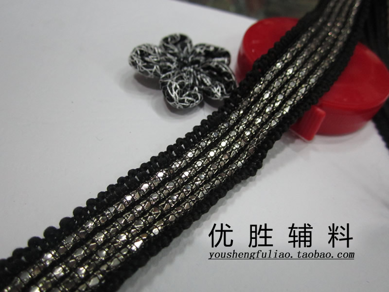 DIY 服装辅料 花边 装饰饰品条码链条 黑底银色链条 优胜辅料|ruв категории домашний ткань, швейная diy материалов, инструментов и готовой продукции, швейная diy аксессуары/аксессуары/аксессуары, кружева - от Buy2taobao.com для оказания профессиональной услуги покупки агента Taobao