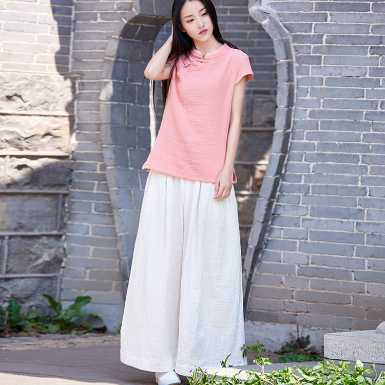 复古时尚中式棉麻太极服女 太极拳练功服阔腿裤瑜伽打坐长裙裤|ruв категории движение/йога/фитнес/фанаты товаров, Тхэквондо/ушу/кикбоксинг, тайджи, Тай Чи одежды - от Buy2taobao.com для оказания профессиональной услуги покупки агента Taobao