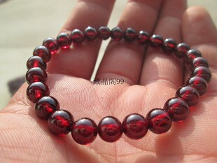  藏晶阁99 天然酒红石榴石 8mm 晶体超好 包邮特价228