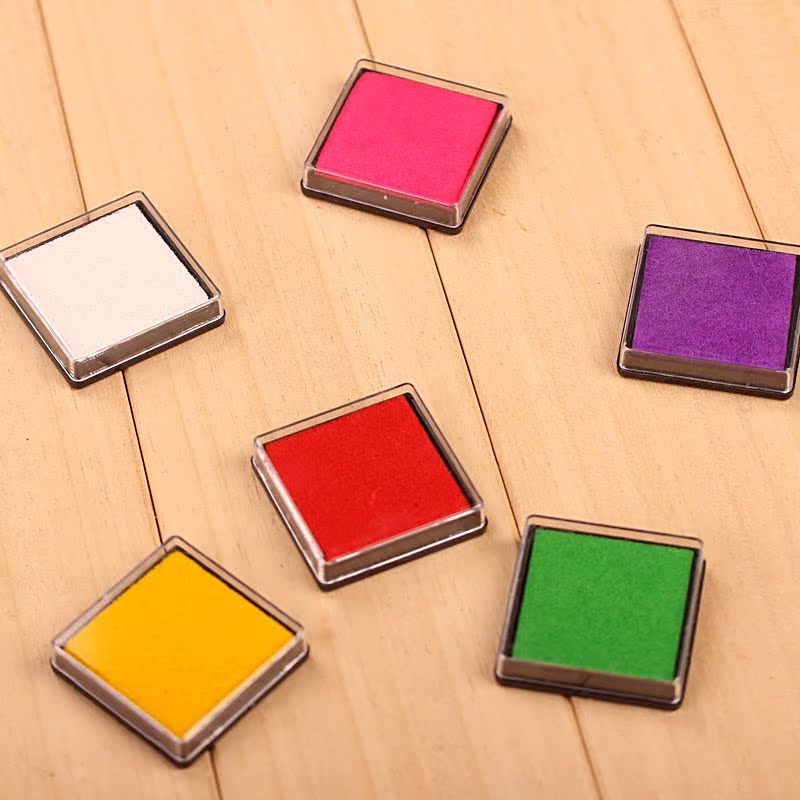 梦江南DIY相册 韩国手工黏贴式影集装饰必备 个性彩色印泥6个入