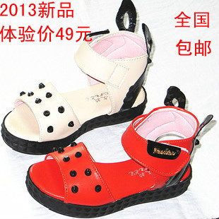  天天特价韩版女童凉鞋 夏季厚底铆钉时尚中大儿童罗马凉鞋