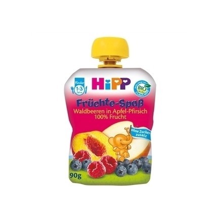 直邮 德国喜宝HIPP辅食有机苹果桃子蓝莓果泥