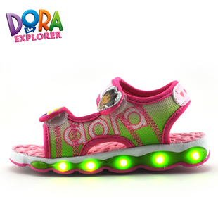  奈足朵拉童鞋 夏季新品闪灯沙滩凉鞋女童鞋 女童儿童运动凉鞋