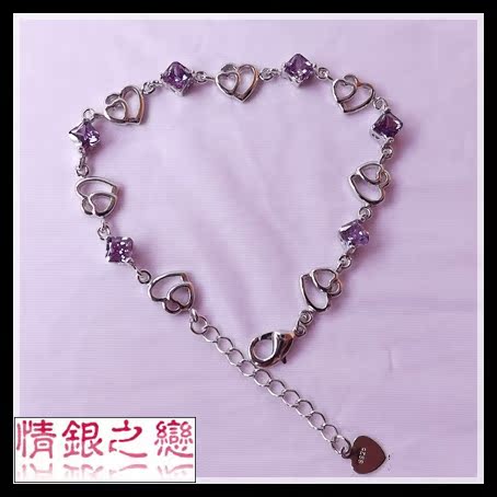 【情银之恋】 手链 心心相印 韩版女士时尚手链 【情银之恋】 手链 心心相印 韩版女士时尚手链
