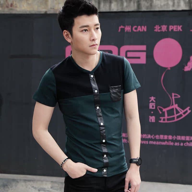 韩版修身V领打底衫...