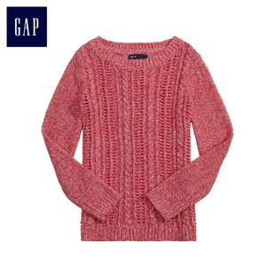  限时7折|Gap经典扭花织法纯色针织衫|儿童300758