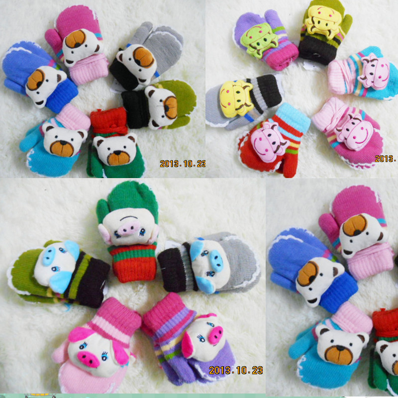 Korean Edition Autumn and winter baby Cartoon Gloves male Baby girl children Wool Plush glove thickening Cold glovesin the Children/Baby/Family fitted , Hat/Muffler/Masks/Gloves/Earmuffs/Booties , Gloves category - from Buy2taobao.com to provide professional Taobao agent buy service