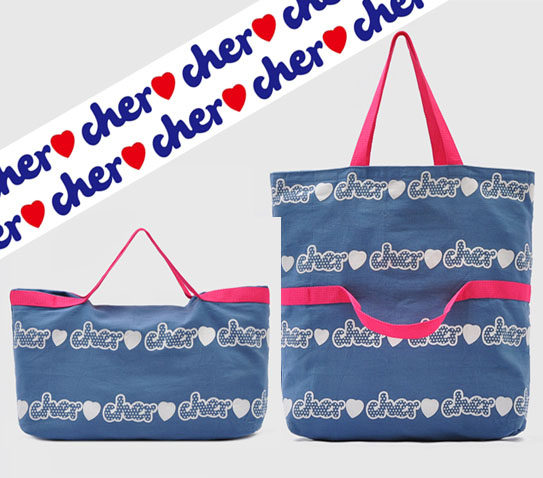Campaign spring/summer product Cher blue dual-use shopping bags printed cotton canvas handbag shoulder bag 0114