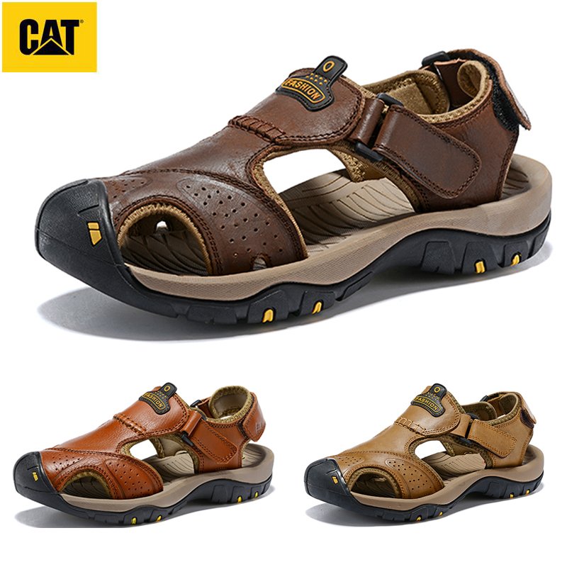 CAT/ Carter man Sandals The first layer cowhide Beach shoes genuine leather The thickness of the bottom wear-resisting outdoors leisure time sandals Men's Shoesin the Outdoor/Mountaineer/Camping/Travel Goods , Outdoor footwear , Sandals/Sandals/Slippers category - from Buy2taobao.com to provide professional Taobao agent buy service