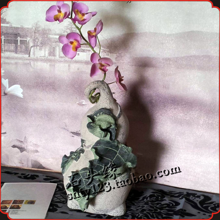 复古工艺品摆设 客厅玄关摆件 仿古树脂装饰品 古典个性葫芦花插 复古工艺品摆设 客厅玄关摆件 仿古树脂装饰品 古典个性葫芦花插