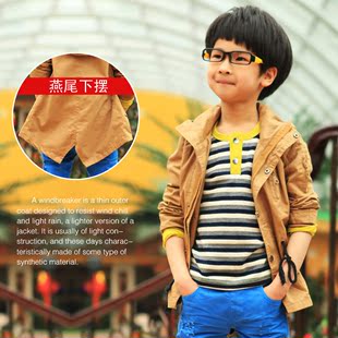  儿童风衣 童装男童春装新款宝宝外套小孩衣服韩版春款wt1217