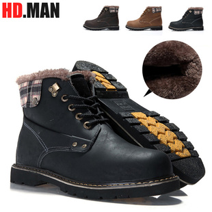  冬季新款保暖 特种兵时尚潮流短筒靴 男士牛皮工装靴军靴铆钉战靴