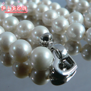  包邮 天然淡水大珍珠项链 10-11mm 正圆 强光微瑕 送妈妈新娘首饰