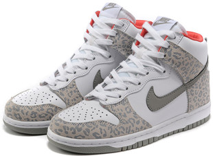  耐克女鞋正品新款DUNK sb NIKE女式高帮板鞋豹纹休闲鞋429894-102