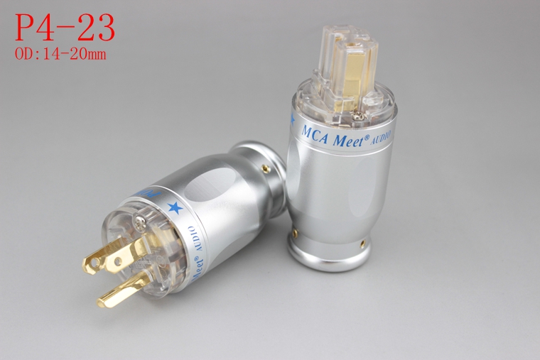 U.S.A Meet Conductor P4-23 brass Gold-plated Heavy Metal Shell power cord Head and tailin the Audio appliances , Video Appliance Parts , Wire category - from Buy2taobao.com to provide professional Taobao agent buy service