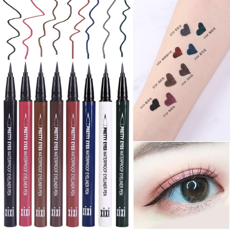 recommend ~~ waterproof Eyeliner Liquid Pen Big eyes Lasting liquid Eyeliner waterproof Anti-sweat Easy Halo Multicolorin the Makeup/Perfume/Beauty tools , Eyeliner category - from Buy2taobao.com to provide professional Taobao agent buy service