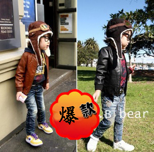  韩版新款春装夹克儿童皮衣外套男夹克机车男童装外套罩衣