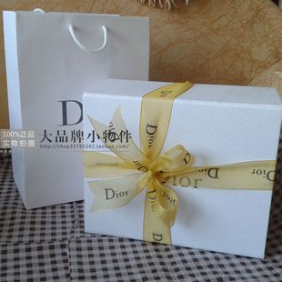 专柜Dior迪奥白色纹理面空礼盒 礼品盒 化妆品