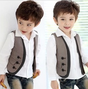 2017 Autumn new pattern Children's clothing British style Boy houndstooth Flower girl full dress Vest/Vest/vestin the Children/Baby/Family fitted , Vest category - from Buy2taobao.com to provide professional Taobao agent buy service