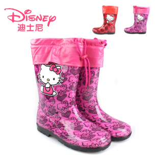  新品雨鞋 正品迪士尼童鞋 棉套雨水鞋 KP12530女中童鞋 棉鞋29-37