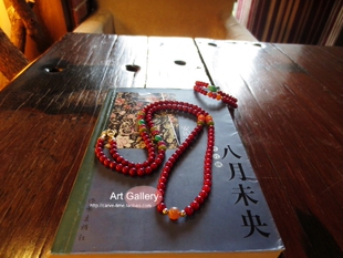  【众里寻他千百度】私设计。红珊瑚 绿松石 佛牌链 蝴蝶牌九尾狐