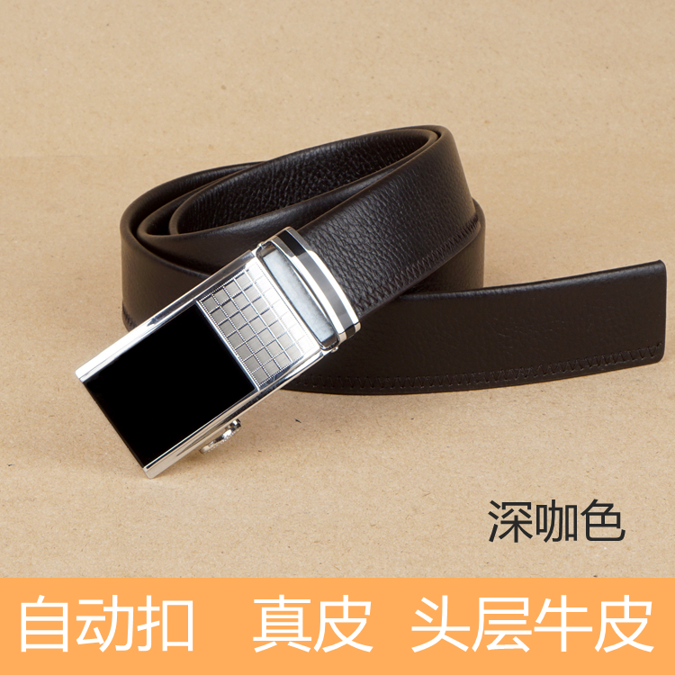 男士皮带 真皮腰带中青年 头层牛皮 百搭休闲商务 自动扣 3.4宽|ruв категории Аксессуары, пояс/пояс/пояс - от Buy2taobao.com для оказания профессиональной услуги покупки агента Taobao