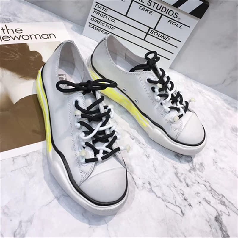 Europe station The thickness of the bottom new pattern Women's Shoes 2019 summer Round fashion Versatile White shoes Low Frenum leisure time Single shoesin the Women's Shoes, Low shoes category - from Buy2taobao.com to provide professional Taobao agent buy service