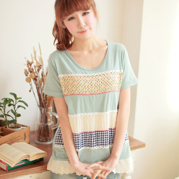 短袖t恤女装韩版小清...