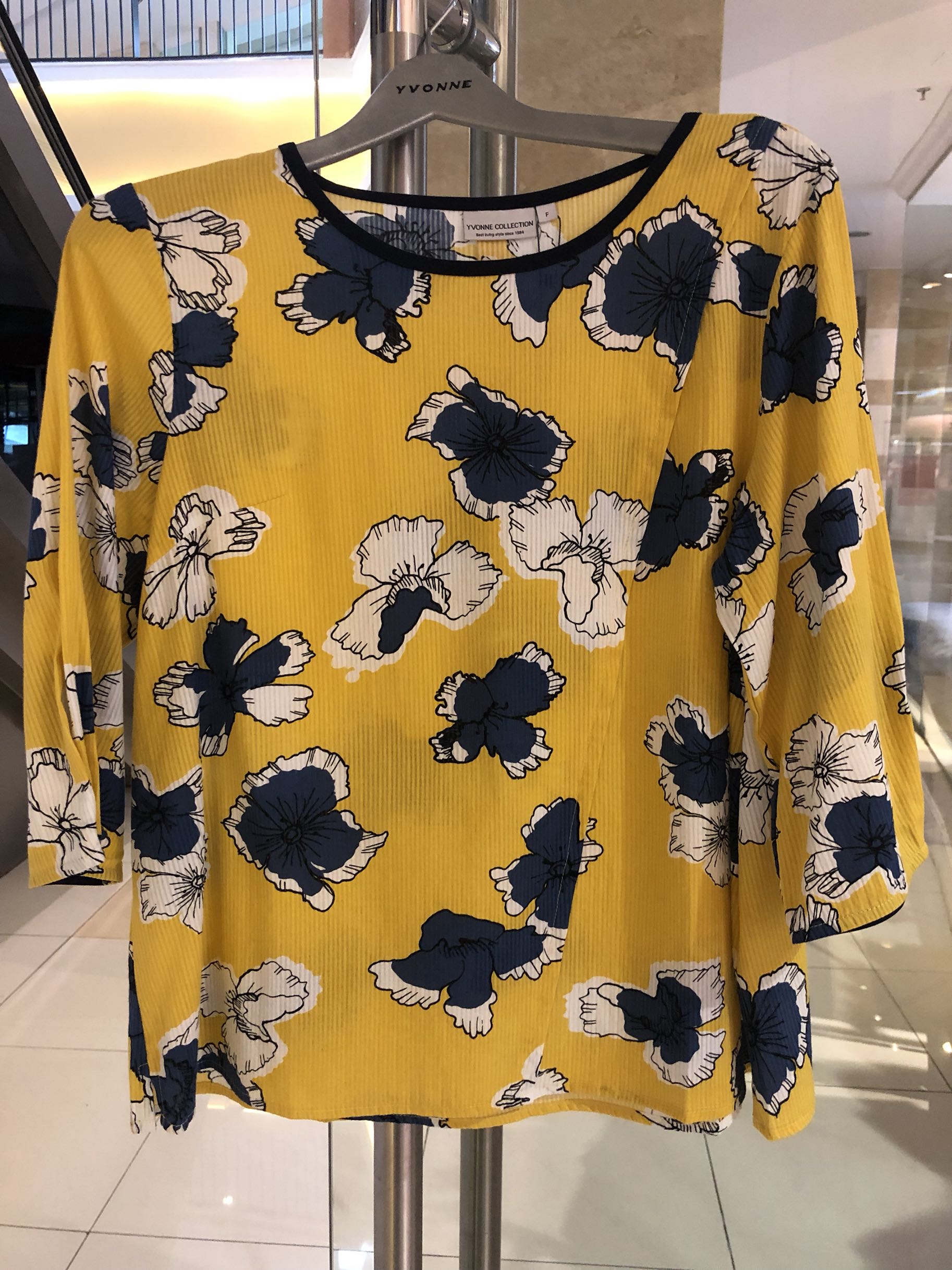 台湾以旺 泡泡花圆领上衣 家居服 睡衣 现货 七分袖 春夏女 纯棉在类目 女士内衣/男士内衣/家居服, 睡衣上装中 - 来自Buy2taobao.com提供专业的淘宝代购服务