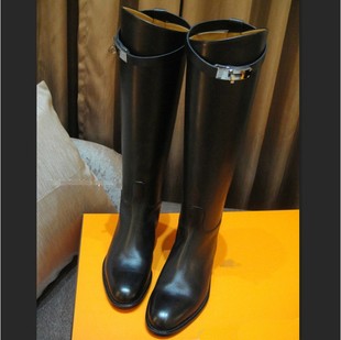  冬季高筒靴骑士靴马丁靴军靴黑靴冬靴平跟真皮长靴女鞋靴子女