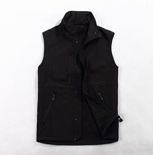  谷仓春新品-YKK拉链 男士立领户外冲锋马甲(有大码)S2991-C03