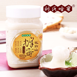  淘金币 刘氏哈蜜 长白山白蜜结晶椴树蜜天然成熟蜂蜜 美容养颜蜜