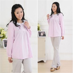 Promotional maternity equipment jacket Spring white Purple shirt adjust Primer Clothes Special Offerin the Maternity/Maternal supplies/Nutrition , Maternity , Shirt/Chiffon shirt category - from Buy2taobao.com to provide professional Taobao agent buy service