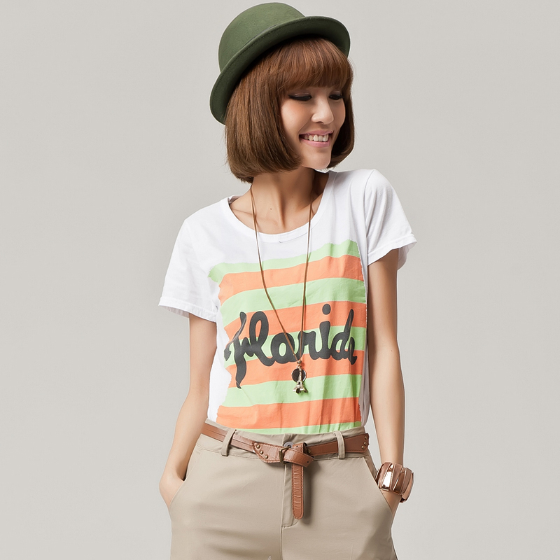 短袖t恤韩版修身...