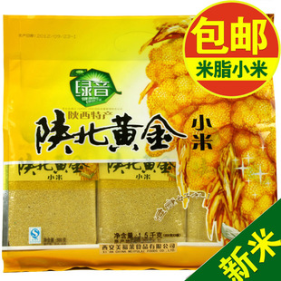  绿音陕北小米 有机食用小米 陕西特产米脂黄金小米五谷杂粮礼盒袋