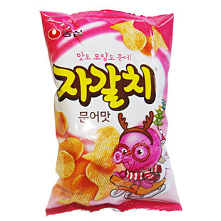  韩国膨化食品 韩国农心章鱼片 无不良添加 美味休闲零食