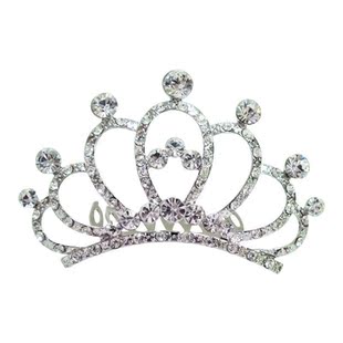  pinkme 儿童韩版高贵典雅公主皇冠发叉公主发梳儿童节演出发饰品