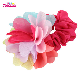  pinkme 韩版儿童粉艳春花公主发圈 儿童女童发圈发绳