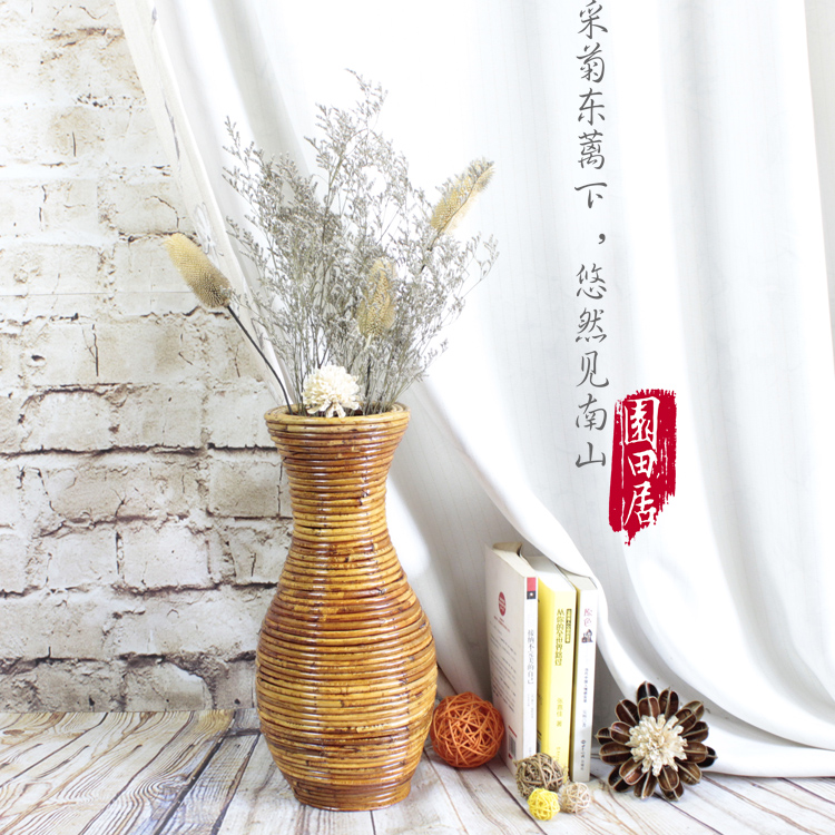 非凡搭档道具天然粗藤编花瓶印尼藤花瓶装饰花瓶落地大花瓶包邮在类目 鲜花速递/花卉仿真/绿植园艺, 花瓶/花器/花盆/花架(新), 花瓶中 - 来自Buy2taobao.com提供专业的淘宝代购服务