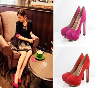  欧洲站 PRADA女鞋 呛口小辣椒新秀 羊皮高跟防水台性感单鞋 婚鞋