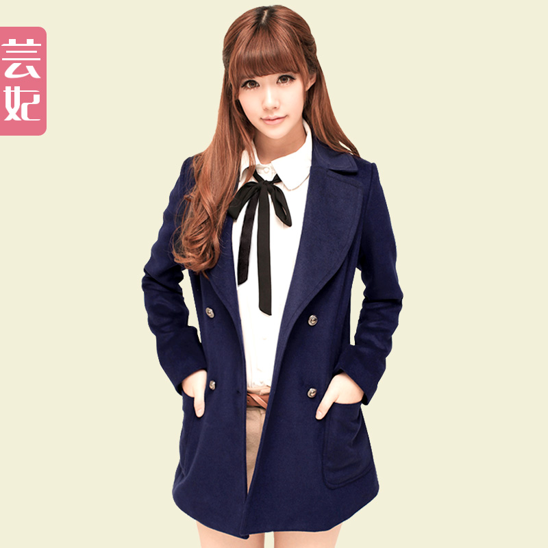 毛呢大衣冬季外套女...