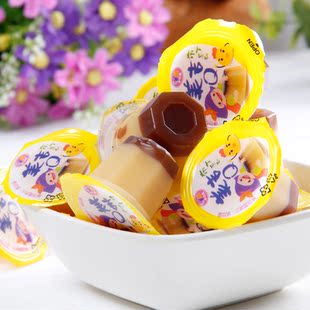  春游零食 台湾进口 美吉牛奶鸡蛋味/鸡蛋布丁 营养果冻280G
