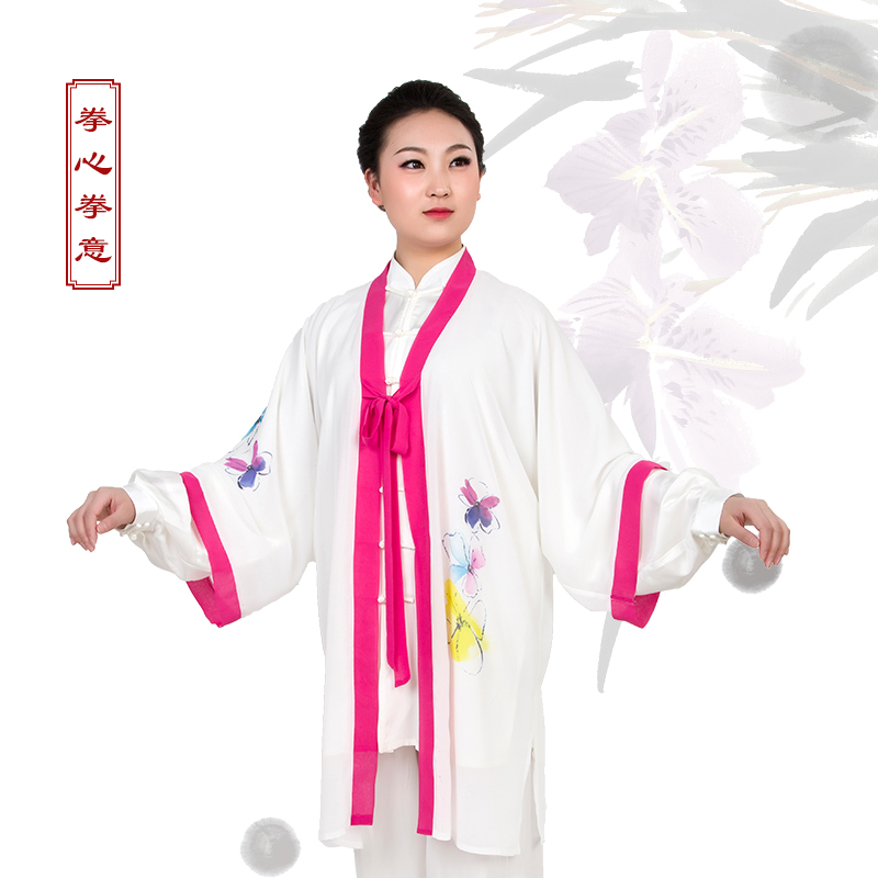 廠家直銷定做太極服練功服披紗披肩紗衣外紗外罩外披彩繪太陽花女在類目 運動/瑜伽/健身/球迷用品, 跆拳道/武術/搏擊, 太極, 太極服中 - 來自Buy2taobao.com提供專業的淘寶代購服務