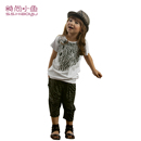 儿童节 时尚小鱼2013夏装童装新款 女童T恤韩版儿童T恤女短袖t恤