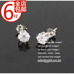  韩国饰品 露露公主宋慧乔钻石耳钉 耳环