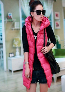 2013冬季新款韩版新品爆款PU皮中长款修身大气女装羽绒棉马甲