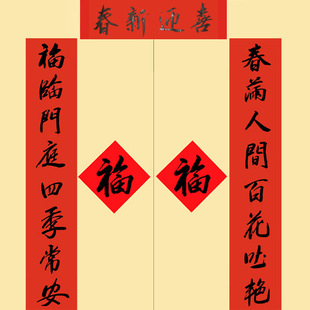  蛇年春联过新年春节庆对联全年红描金粉墨汁手写代定写礼用品批发