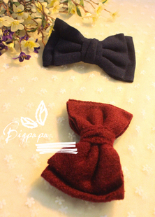 妹之歌. 韩国热卖秋冬款 呢子双层立体 大<em>蝴蝶</em>结