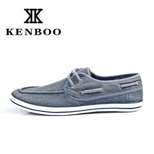  KENBOO 男鞋休闲低帮男士帆布鞋 男韩版英伦板鞋子潮流春季布鞋子
